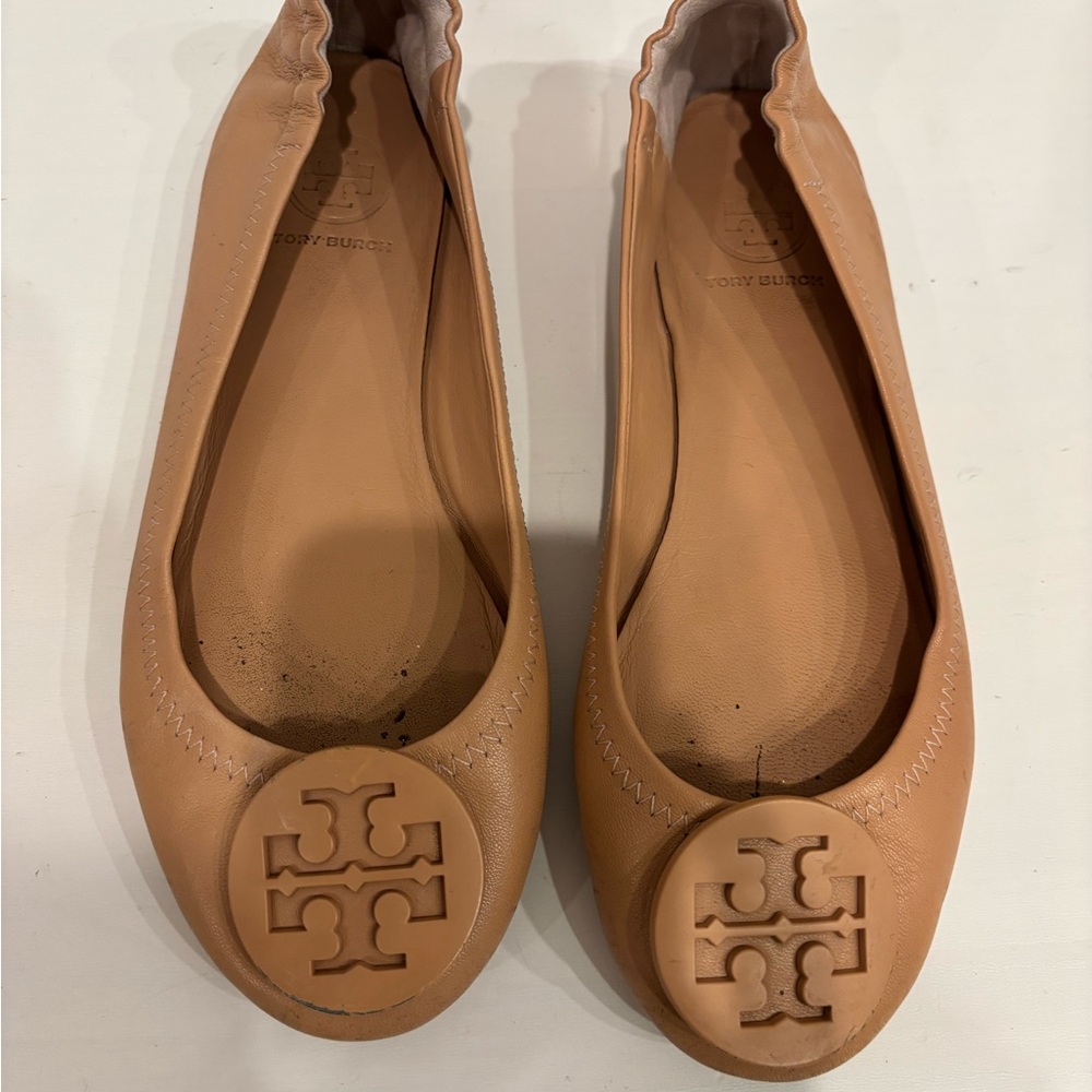 Tory Burch Tan Leather Flats